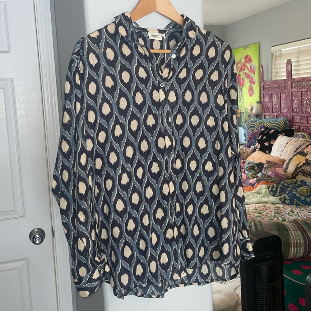 Hartford Chloe Top (Meltex) in Blue Sz 3